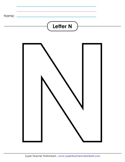 Outline - Uppercase N