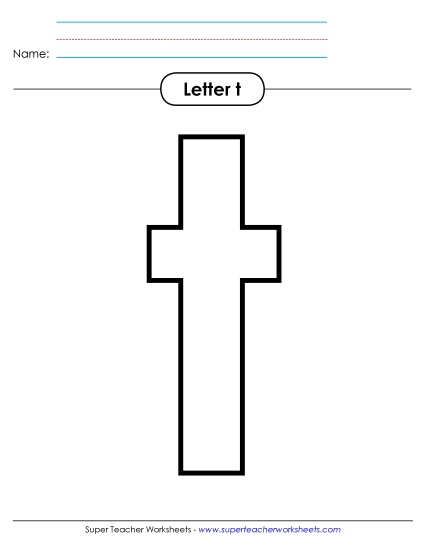 Outline - Lowercase t