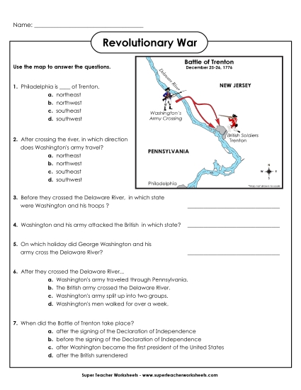 Map: Battle of Trenton
