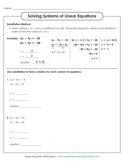 Solving Systems of Linear Equations (Advanced)