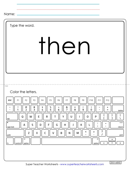 Type the Word: Then