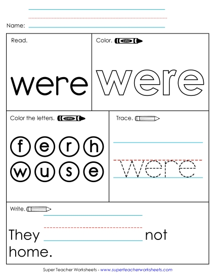 Worksheet 1: Were