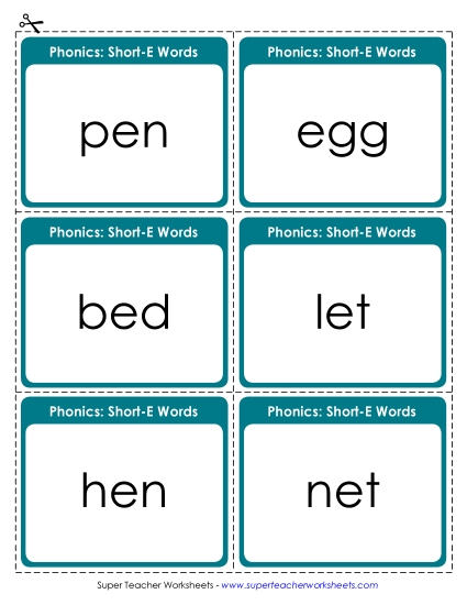 Flashcards (Short E)