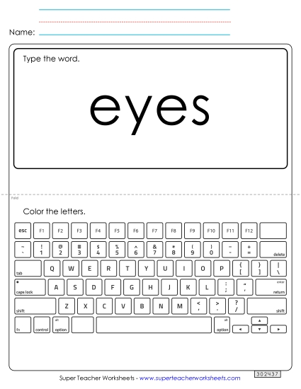 Type the Word: Eyes