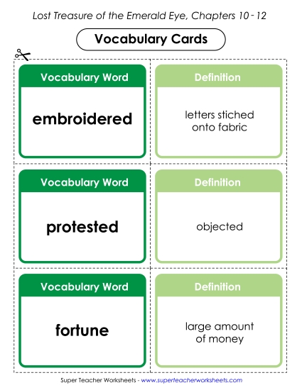Vocab. Cards for Chapters 10-12