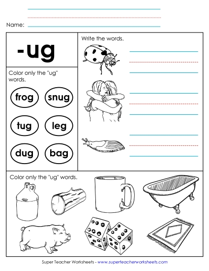 Worksheet 2 (-ug Words)