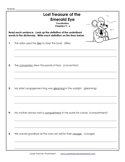 Vocabulary for Chapters 4-6