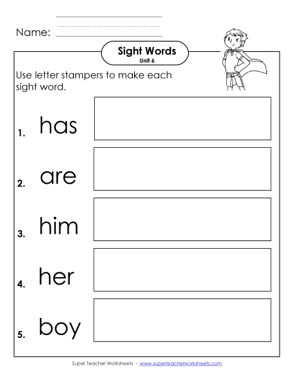 Letter Stampers (Unit 6)