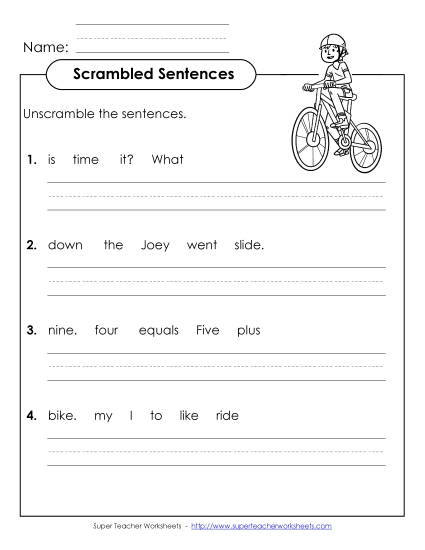 Scrambled Sentences (A-8)