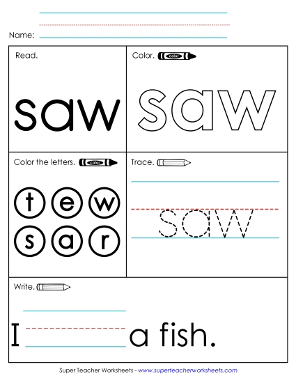 Worksheet 1: Saw