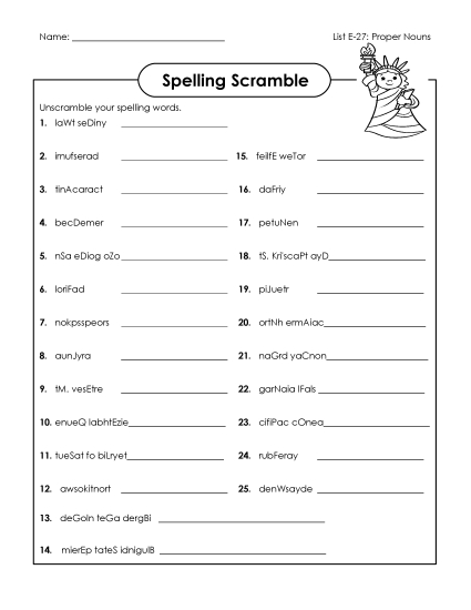 Word Scramble (E-27)