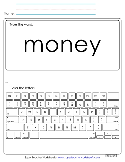Type the Word: Money
