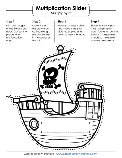 Math Slider: Pirate Boat