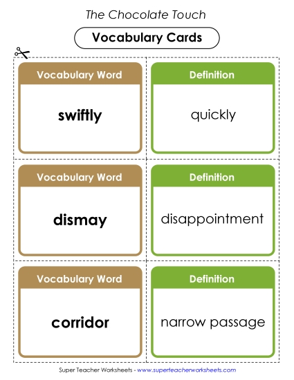 Vocabulary Cards for Chapters 5 & 6