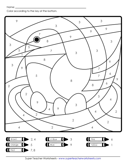 Color-by-Number - Bird