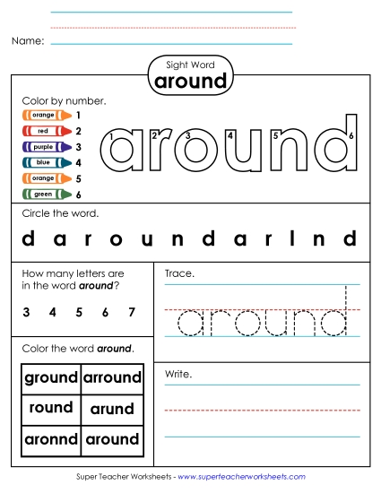 Worksheet 4: Around