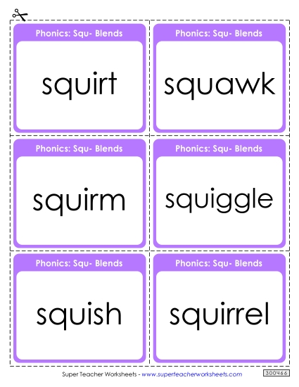 Flash Cards (Squ- Words)