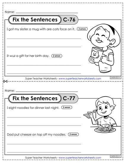 Fix the Sentences C-76 through C-80