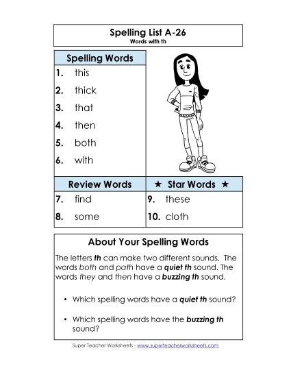 Spelling List A-26