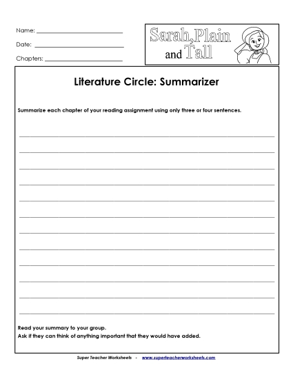 Literature Circles: Summarizer