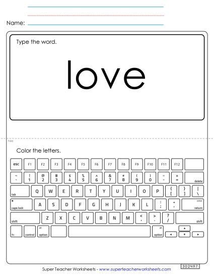 Type the Word: Love