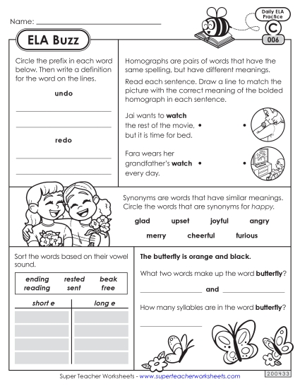 ELA Buzz: Week 2<br>Worksheets 6 through 10