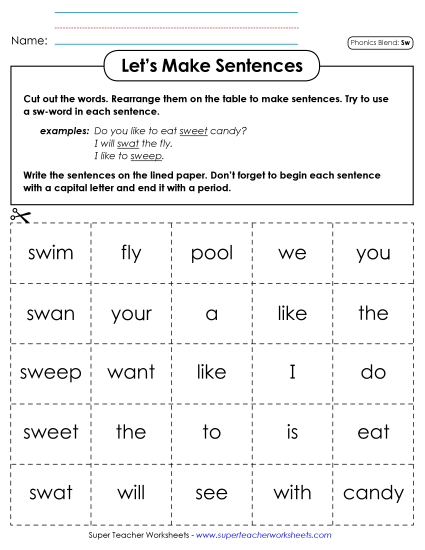 Let\'s Make Sentences (Sw-)