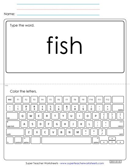 Type the Word: Fish
