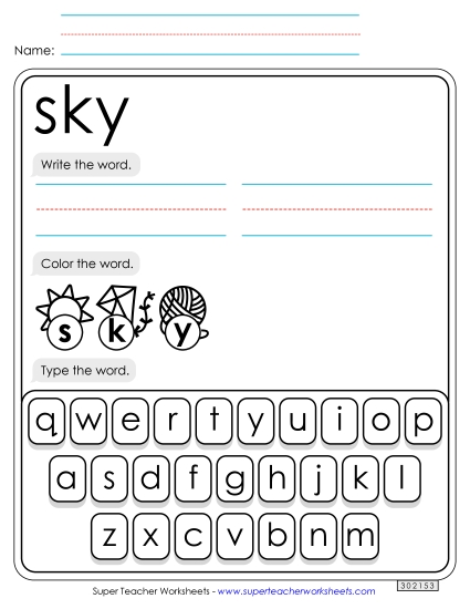 Write, Color, Type: Sky