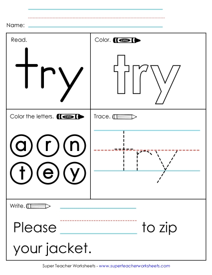 Worksheet 1: Try