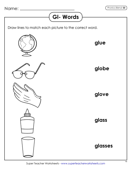 Matching Worksheet