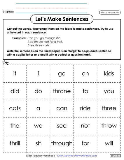 Let\'s Make Sentences (Thr-)