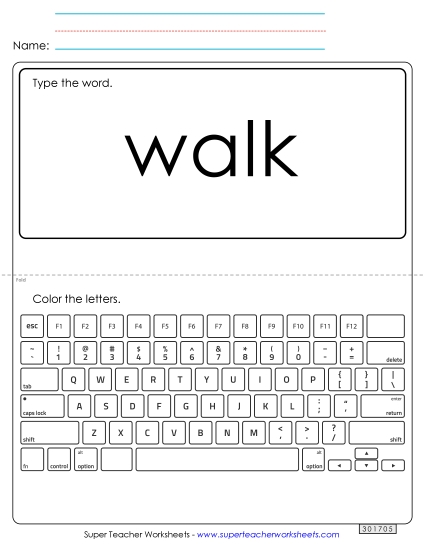 Type the Word: Walk
