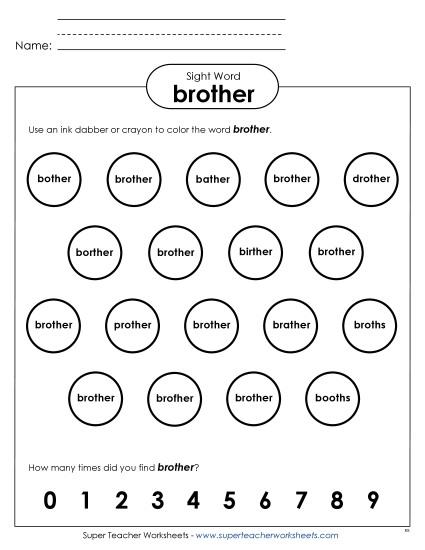 Dab or Color: Brother