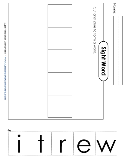 Large Cut-and-Glue: Write