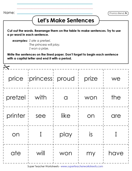Let\'s Make Sentences (Pr-)