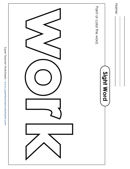 Paint or Color: Work