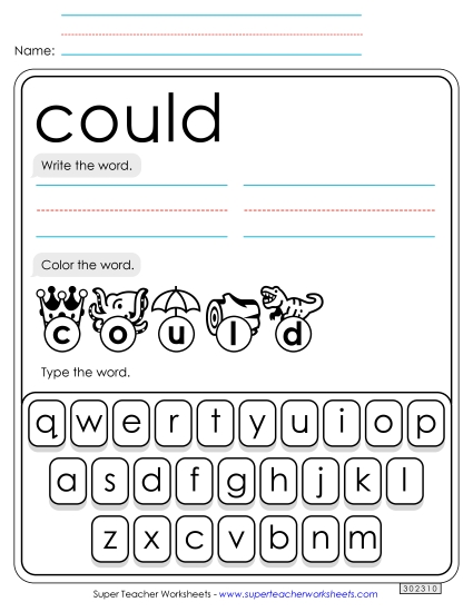 Write, Color, Type: Could