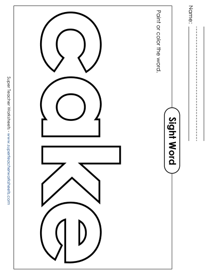 Paint or Color: Cake