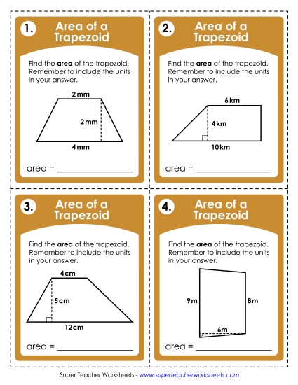 Task Cards: Areas of Parallelograms (Basic)