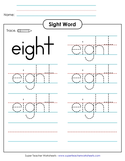 Trace the Word: Eight