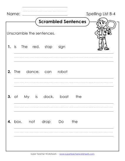 Scrambled Sentences (B-4)