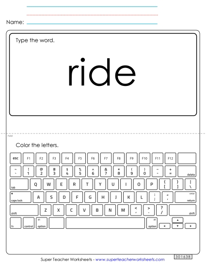 Type the Word: Ride