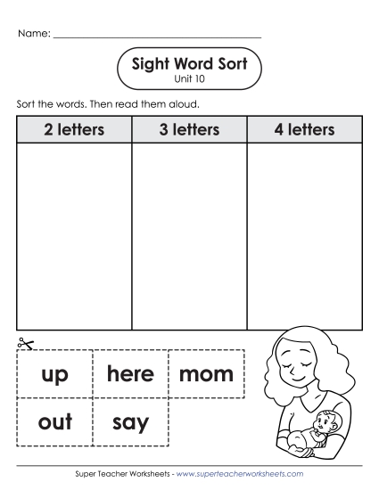 Sight Word Sort (Unit 10)