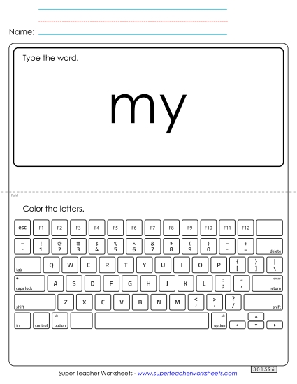 Type the Word: My