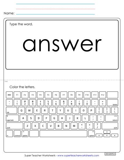 Type the Word: Answer