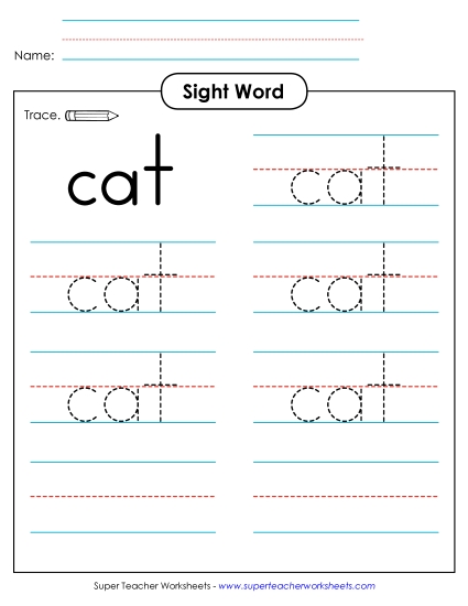 Trace the Word: Cat