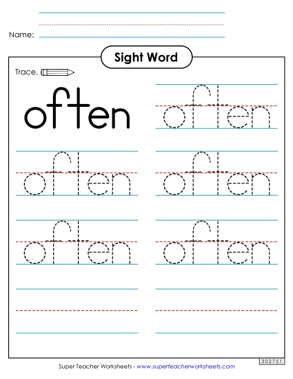 Trace the Word: Often