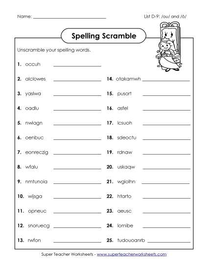 Word Scramble (D-9)