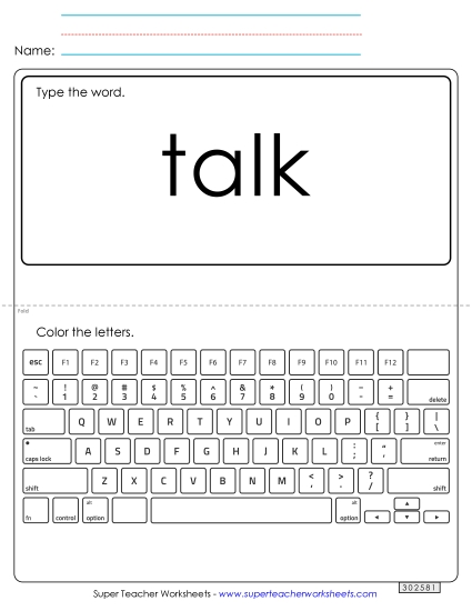 Type the Word: Talk